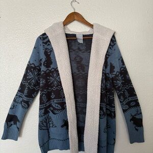 Disney Cozy Blue and Black Women's Cardigan size MD hoddie